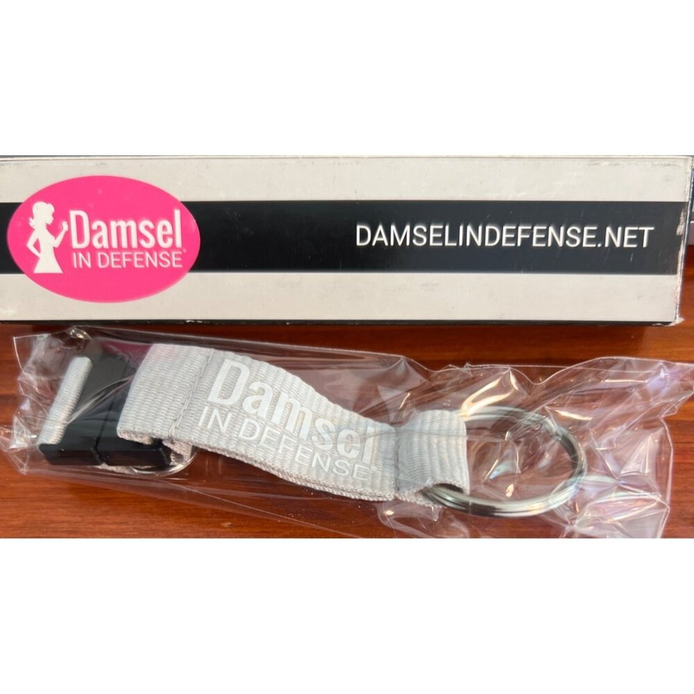 Damsel In Defense Breakaway Keychain Gray Metal Clip Personal Safety Accessory
